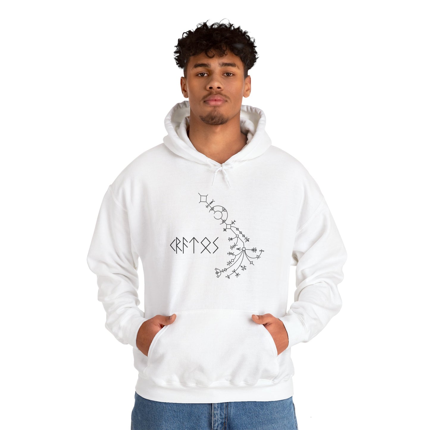 Kratos Runes Design - Hooded Sweatshirt