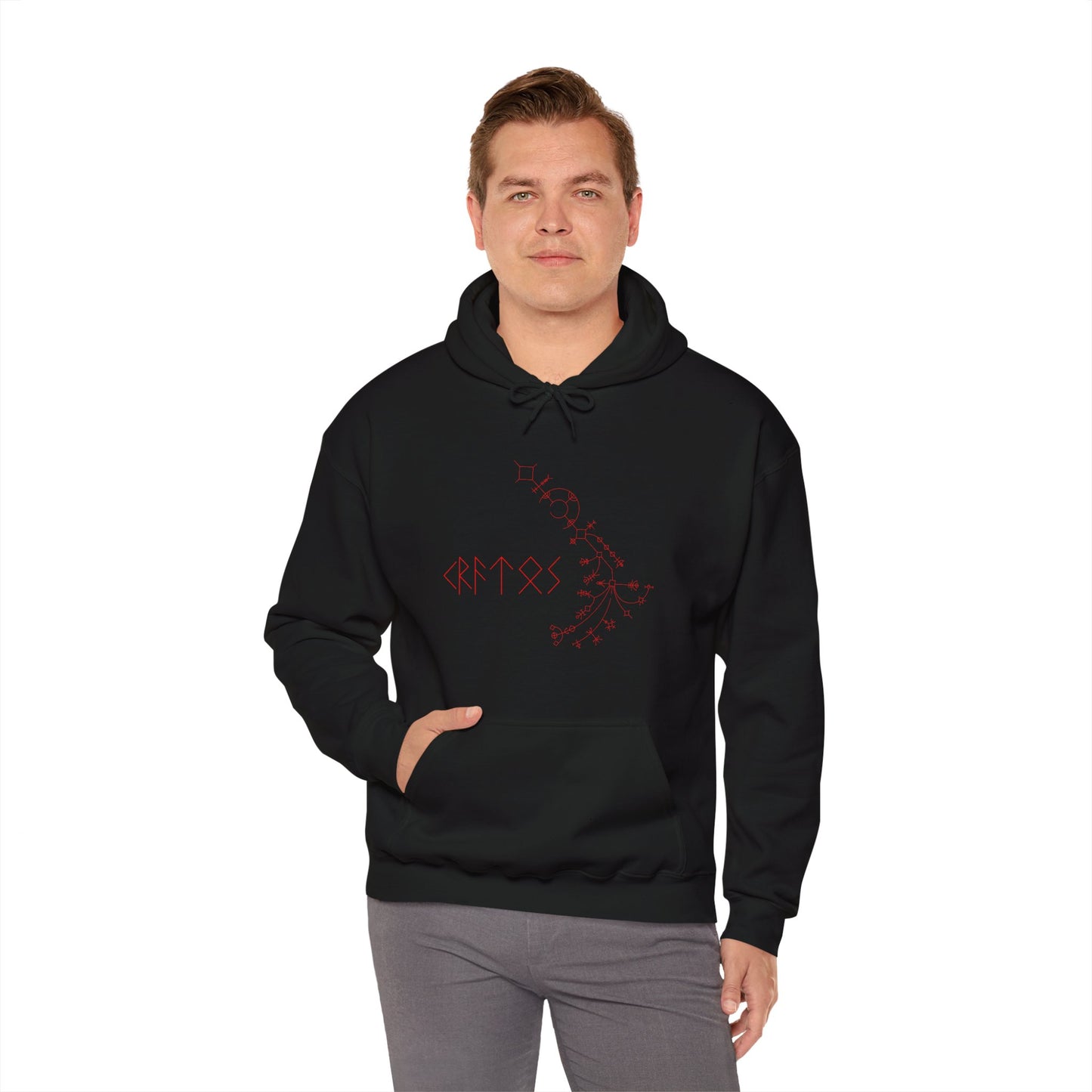 Kratos Runes Design - Hooded Sweatshirt